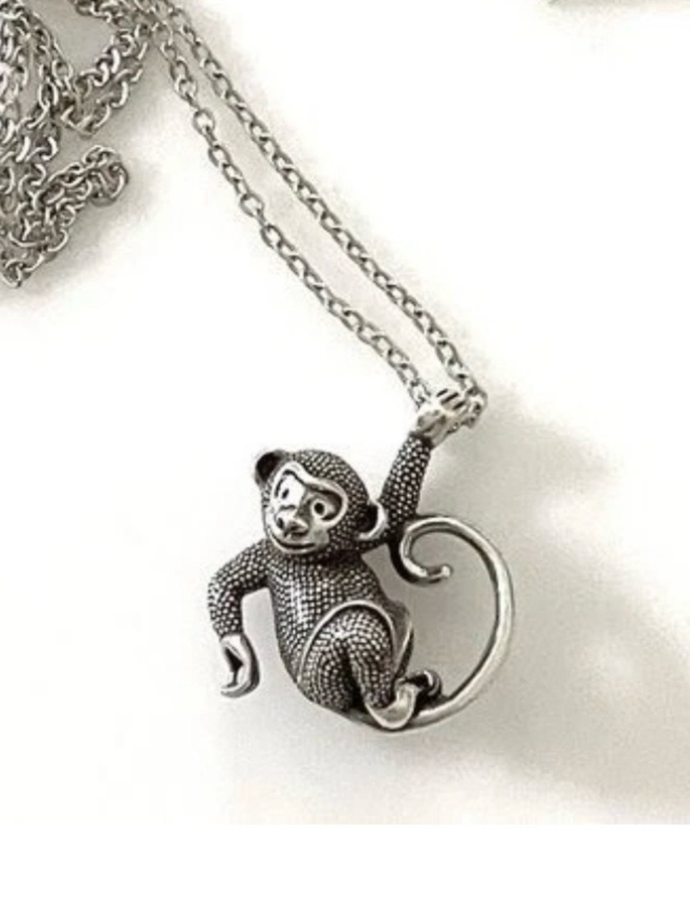 Brighton "Monkeying Around" Silver Plated Monkey Pendant Necklace